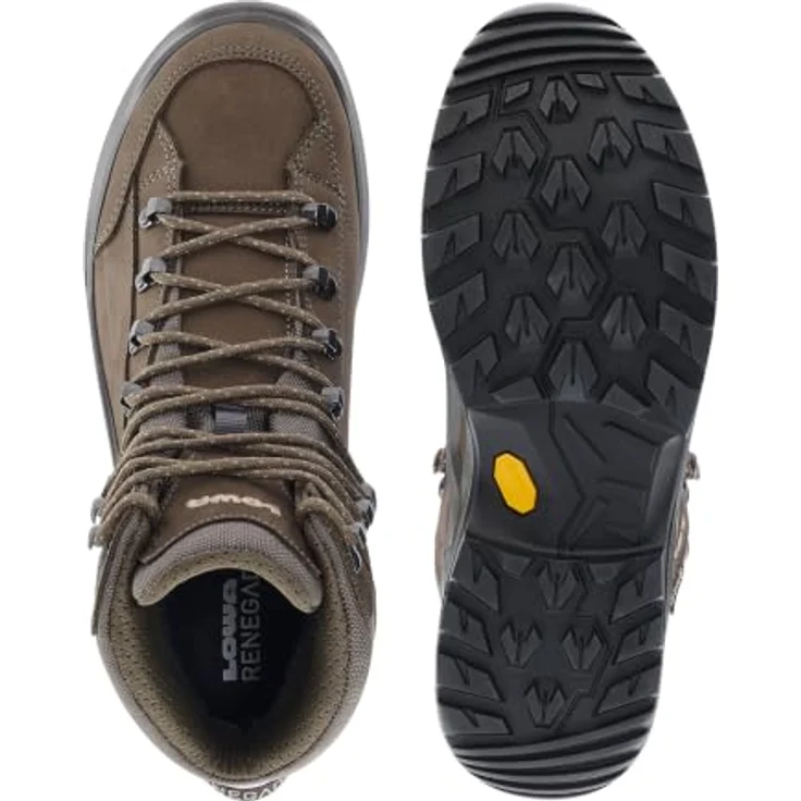 Lowa Renegade Evo Goretex Mid Wanderstiefel, grau, EU 36 1/2, 100% Leder, schnürbare Fußbekleidung, profiliertes Gummilaufsohlenprofil – Bild 6