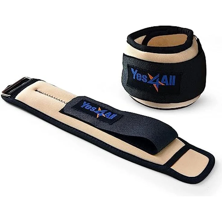 Yes4All 9VRG Neopren Gewichtsmanschetten, 0,9 KG Paar = 2 * 0,5 KG, Beige – Bild 1