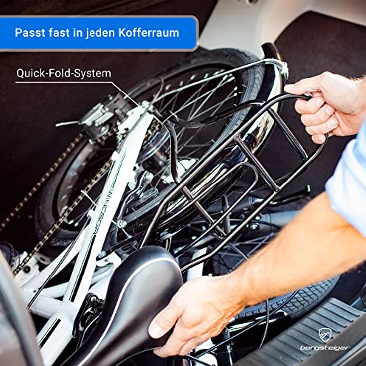 Bergsteiger Windsor 20 Zoll Faltrad, Klapprad, Shimano 6 Gang-Schaltung, LED Batterie-Licht, Quick-Fold-System, Klappfahrrad – Bild 4