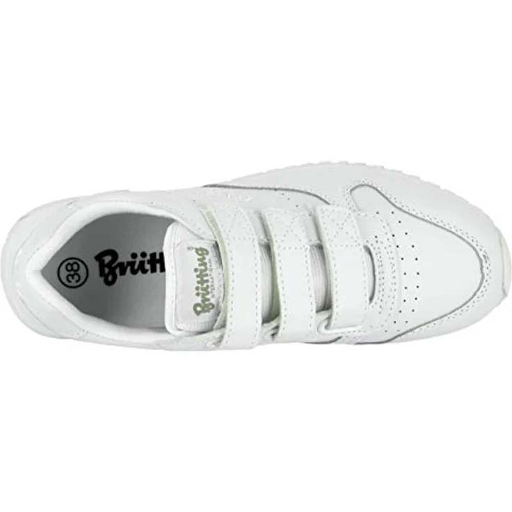 Brütting Herren Laufschuhe Halbschuhe, Synthetikmaterial, flacher Absatz 2 cm, Klettverschluss, Weiss, Größe 39 – Bild 5