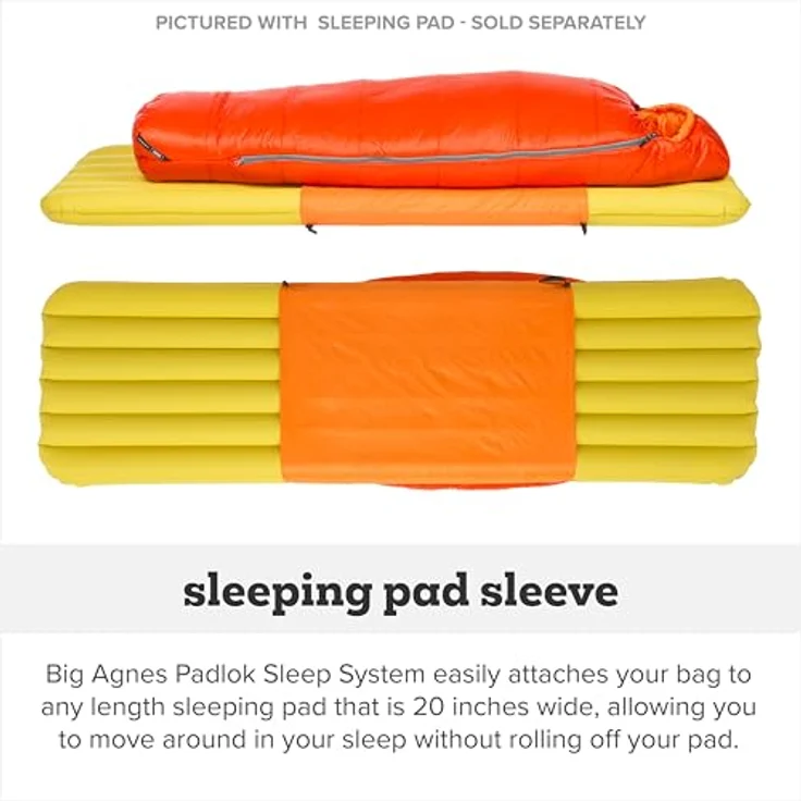 Big Agnes Wolverine 20, Kinder Schlafsack mit Kunstfaserfüllung, wasserabweisend, optimierte Form für besseren Schlafkomfort – Bild 5