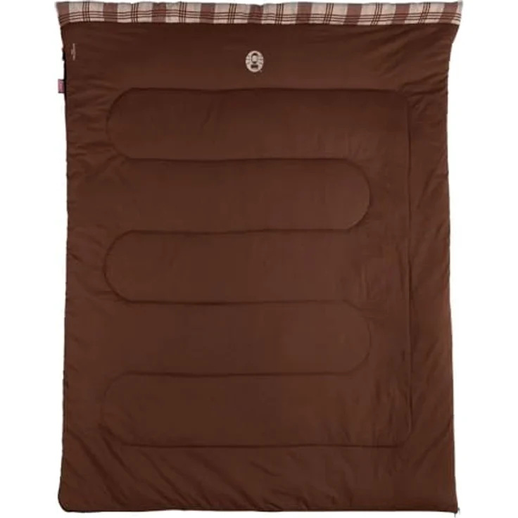 Coleman Schlafsack Hampton Double XXL, Deckenschlafsack für 2 Personen, ultraleicht 1,8 kg, Komforttemperatur +6°C, 220 x 150 cm, Braun – Bild 1