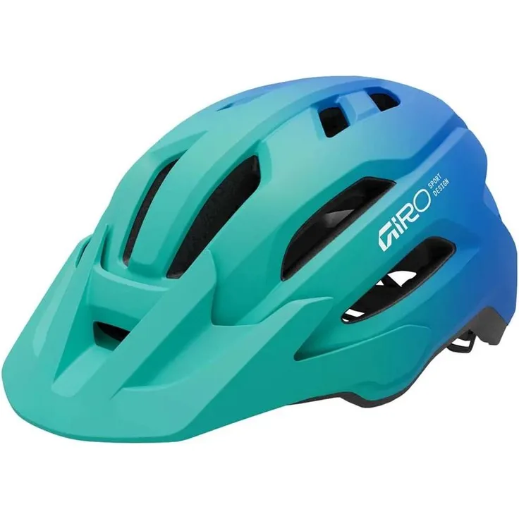 Giro Fixture II Junior MTB-Helm, optimierte Belüftung, schnelltrocknende Polster, Grün-Blau, One Size