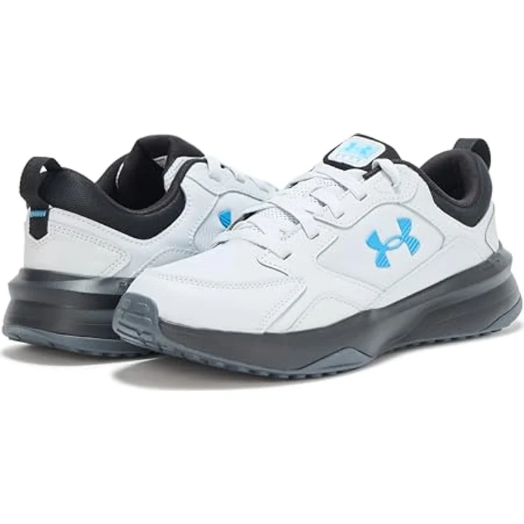 Under Armour Charged Edge Fitnessschuhe Herren, leichte Laufschuhe mit Mesh-Obermaterial, Charged Cushioning, Größe 47 EU, GRY/BLK/GRIS/NOIR – Bild 3