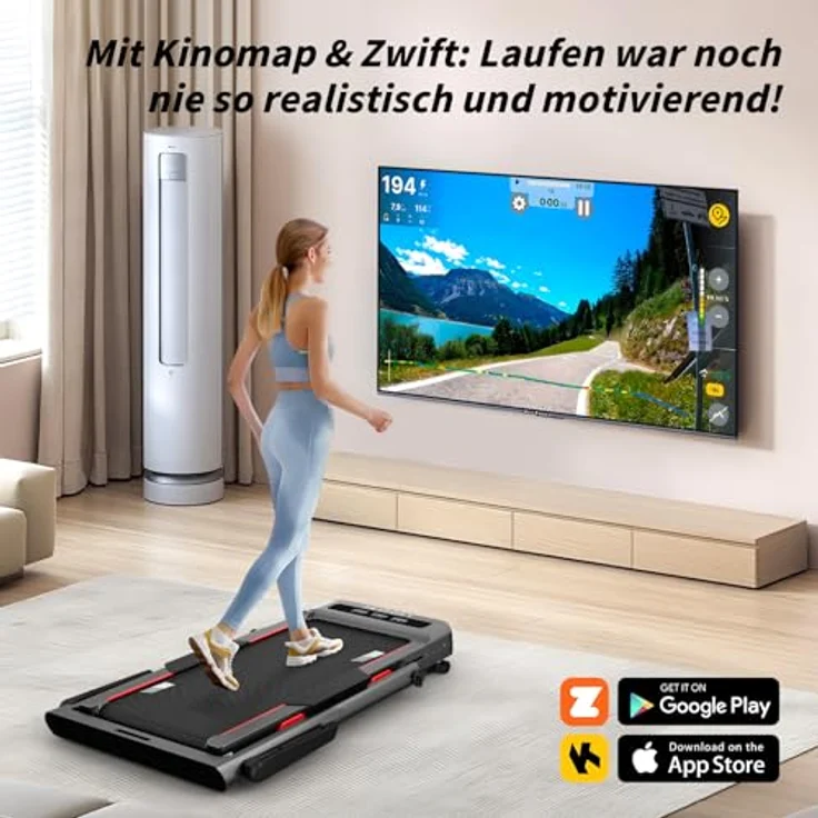 JASPORT GL3H Laufband 2-in-1 mit 12° Steigung, 14 km/h, 3.0HP Motor, 18 Programme, faltbar, Bluetooth & Dual LED für Heim und Büro – Bild 5