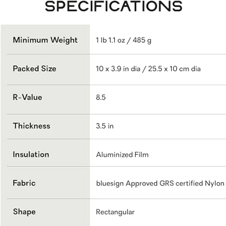 Nemo Equipment Tensor Extreme Conditions, Isomatte für extreme Kälte mit hervorragender Isolierung, leicht und kompakt, inkl. Packsack und Pumpsack – Bild 6