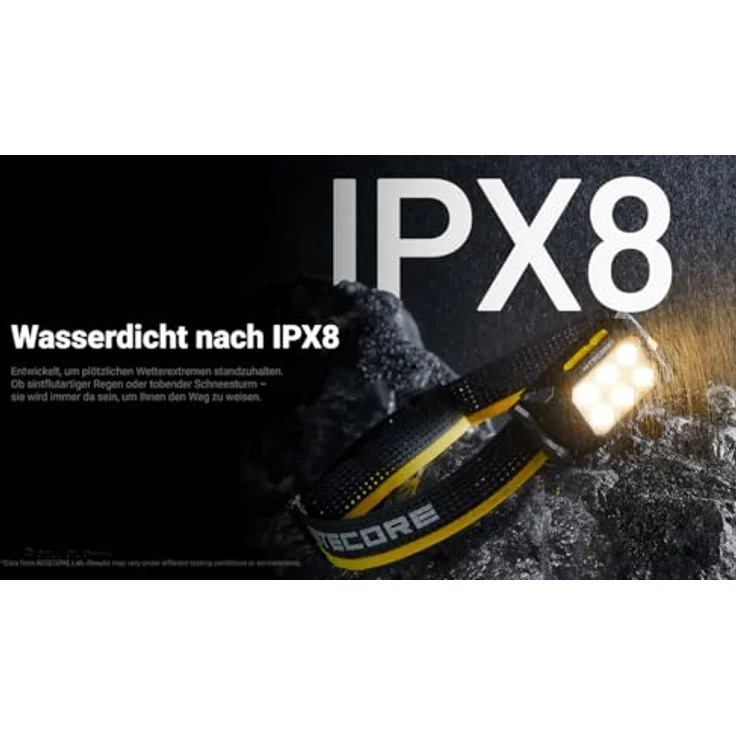 Nitecore HA29 UHE, Stirnlampe mit 1200 Lumen, kältebeständig bis -40°C, USB-C Ladeport, mehrere Leuchtmodi – Bild 6