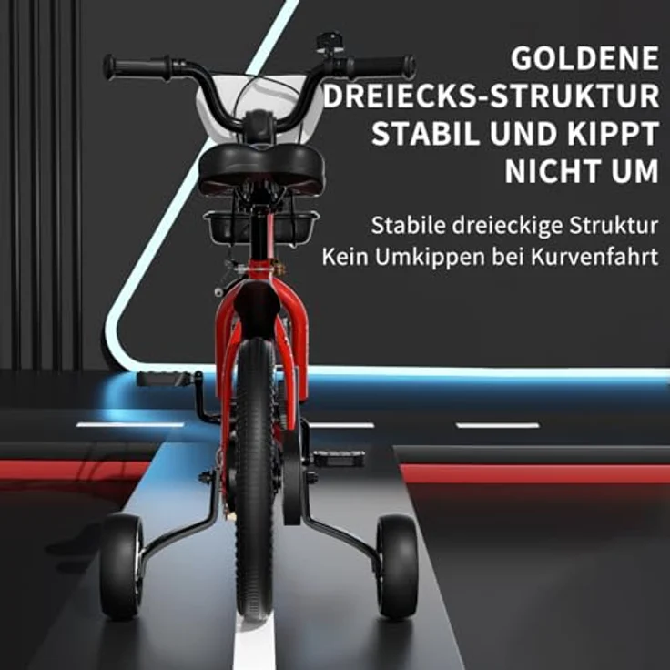 Habib Gruppe Dino-Fahrrad, Kinderfahrrad im Dinosaurier-Design mit 6-teiligem Schutz-Set, höhenverstellbar, bis 140 cm – Bild 7