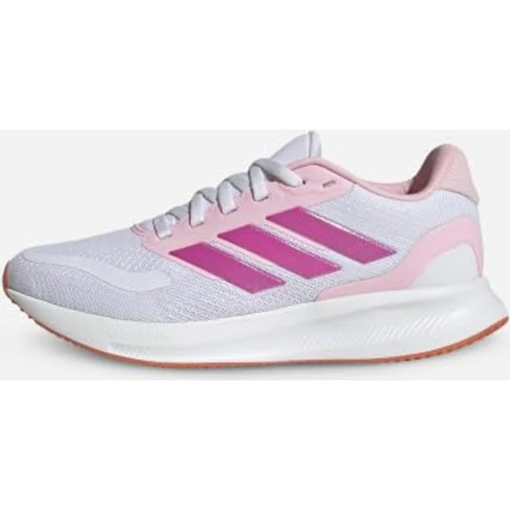 Adidas RUNFALCON 5 Mädchen Sneaker, Laufschuhe mit CloudFoam-Zwischensohle, white/clear pink/gum 3.5 – Bild 11
