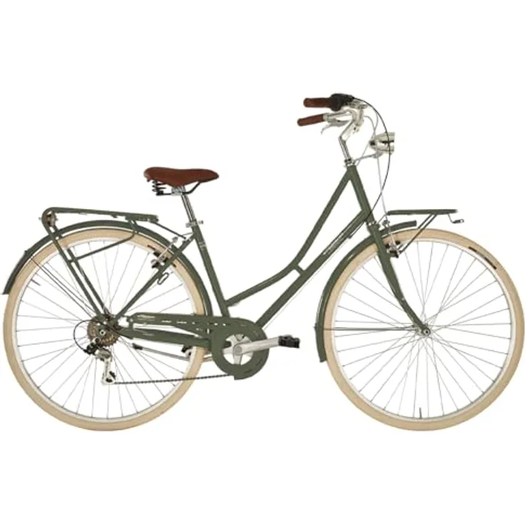 ALPINA Fahrrad Viaggio Frau, Olivgrün, 28" - 6-Gang-Getriebe, Stahlrahmen, 28" Räder