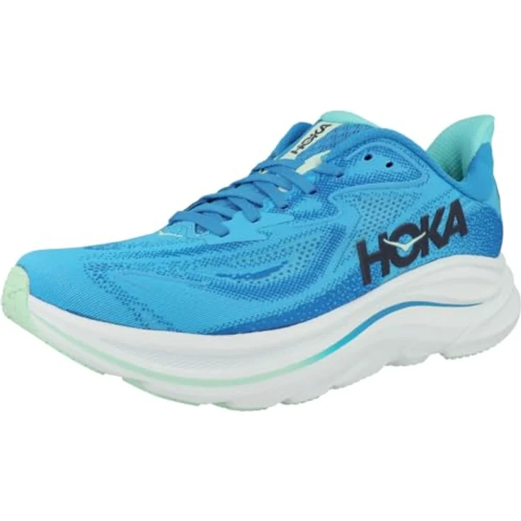 Hoka Clifton 10, Herren Laufschuhe, optimaler Dämpfungseffekt, atmungsaktives Obermaterial, Größe 44 2/3, Blau – Bild 4