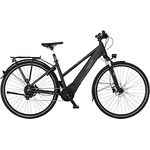 Fischer E-Bike Trekking, VIATOR 6.0i Elektrofahrrad für Damen, Mittelmotor 90 Nm, 36 V Akku, Graphit metallic matt, 28 Zoll