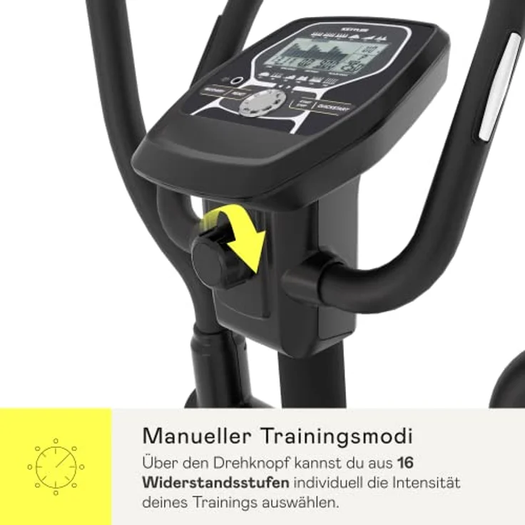 Kettler Crosstrainer Nova P | 14 kg Schwungmasse | 12 Trainingsprogramme | 16 Widerstandsstufen | Magnetbremssystem | Transportrollen | Hohe Gewichtsbelastung von 130kg | Handpulssensoren – Bild 2