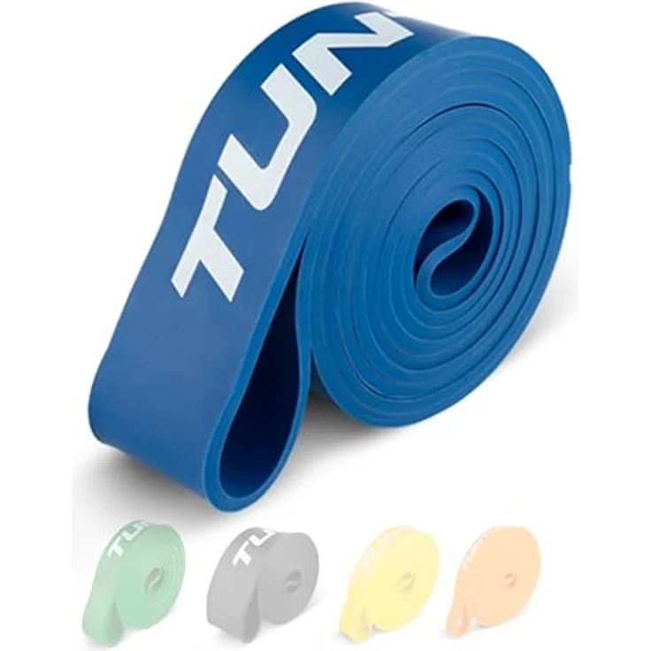 Tunturi Power Band, Schwer mit 20-55 kg Widerstand, 104 cm lang, für Krafttraining, Gelb – Bild 1
