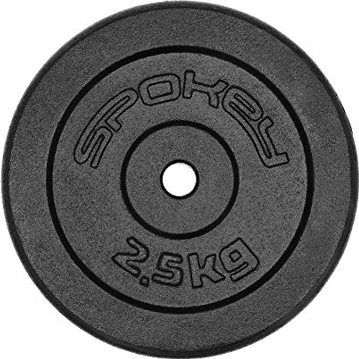 SPOKEY Sinis Hantelscheiben aus massivem Eisengussgewichte | Bohrung 29 m, passt für alle Stangen 28 mm | Intensives Workout für Einsteiger und Fortgeschrittene, von 0,5 bis 20 kg – Bild 3