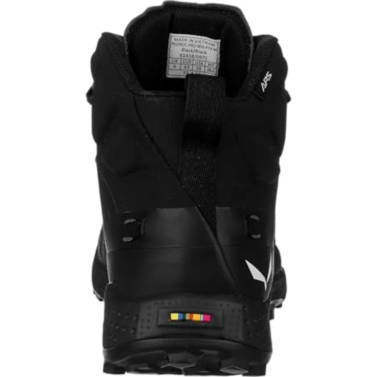 Salewa Pedroc Pro Mid PTX, halbhoher Speed Hiking-Schuh mit wasserdichter Powertex-Membran, schwarz – Bild 4