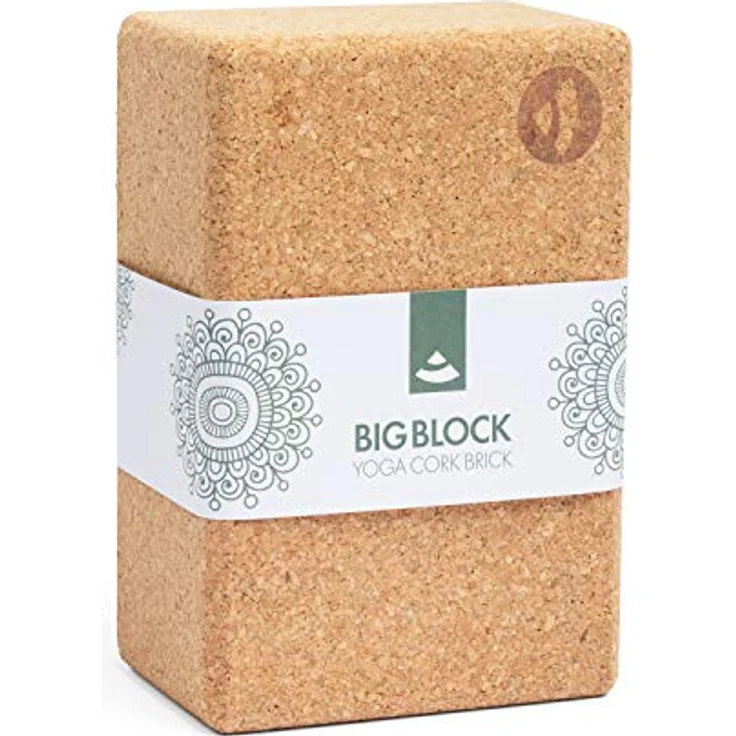 Bodhi Yoga Block Kork Brick | Einzeln & als Set | 100% Naturkork – Universal Yogaklotz | Umweltfreundlich & Nachhaltig | Tool für Deine Asanas, Stretching & Regeneration | 227x150x100 mm – Bild 1