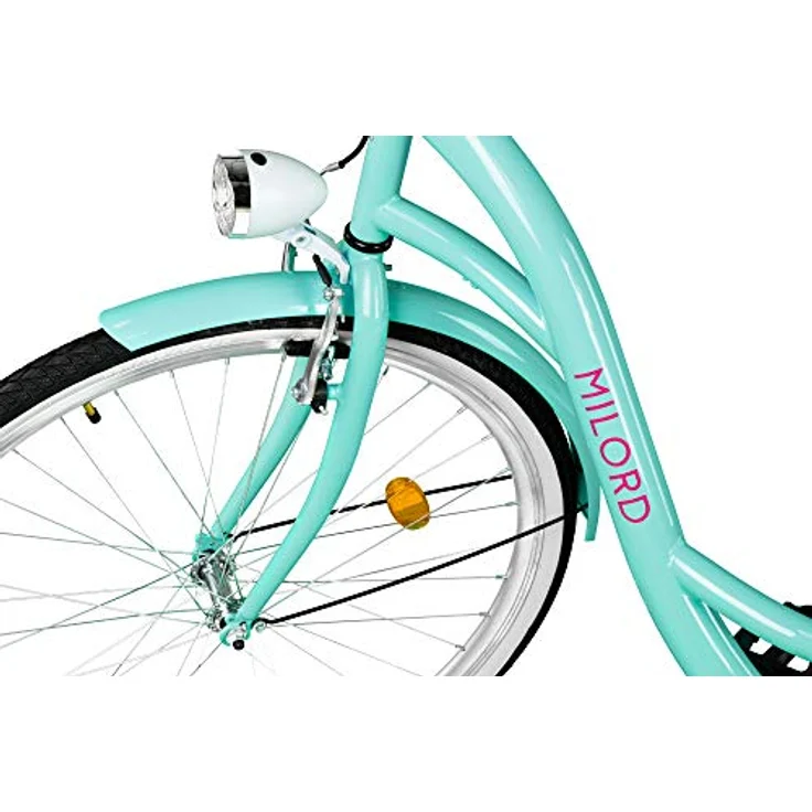 Milordbikes City-Fahrrad, Blau, Metall, 46 cm, leichter Rahmen, 700C x 35 mm City-Reifen – Bild 8