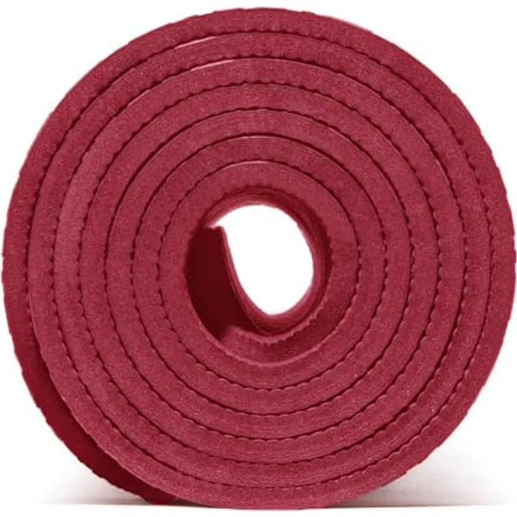 adidas Yogamatte, 6 mm dick, burgunderrot, mit rutschfester Oberfläche und Tragegurt, aus 50 % recycelten Materialien – Bild 3