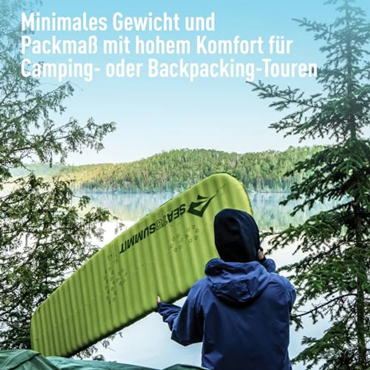 Sea to Summit Comfort Light Self Inflating Isomatte Regular, rutschfeste Schlafmatte mit Delta Core-Technologie, 2,5 Jahreszeiten, grün, 650g – Bild 5