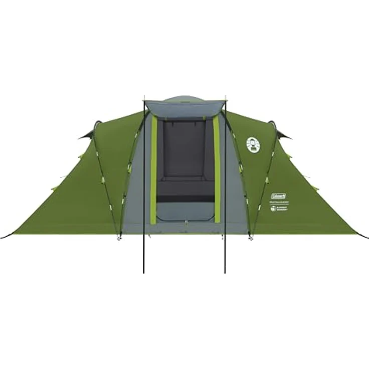 Coleman Spruce Falls 4 Zelt, 4 Personen Vis-a-Vis Familienzelt mit 2 XXL-Schlafkabinen, 3000 mm wasserdicht, eingenähte Bodenplane, Schwarz – Bild 3
