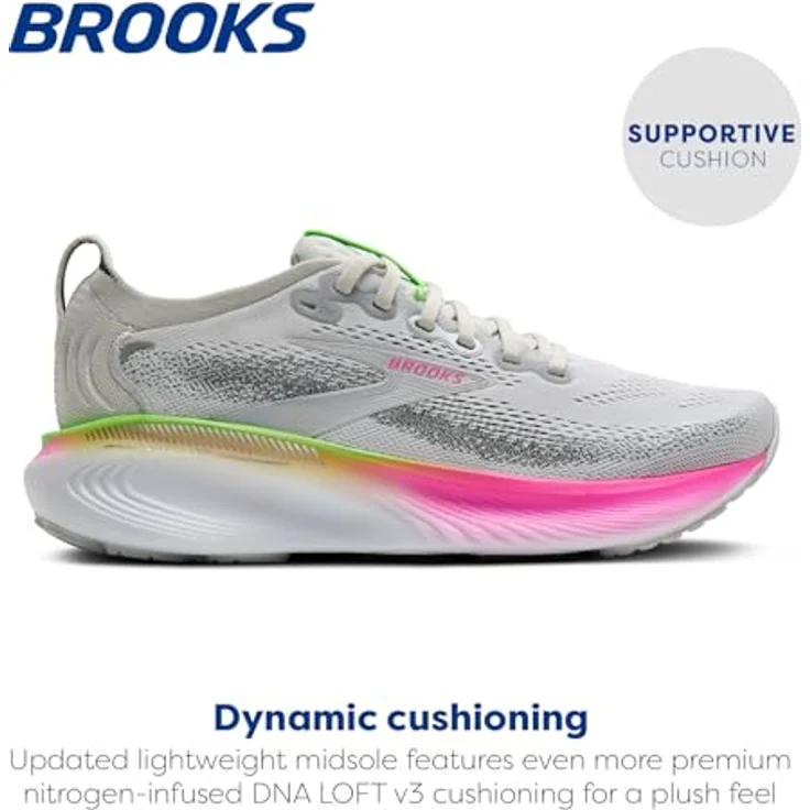 Brooks Adrenaline GTS 25, Damen Sportschuh in Beige mit Pronationsstütze und reaktiver Dämpfung, Größe 7 – Bild 3