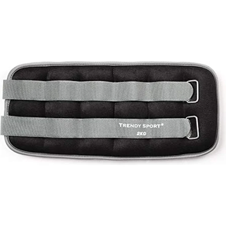 Trendy Sport Unisex – Erwachsene Ankle and Wrist Weight Gewichtsmanschetten, Schwarz-Grau, 2,0 kg – Bild 1