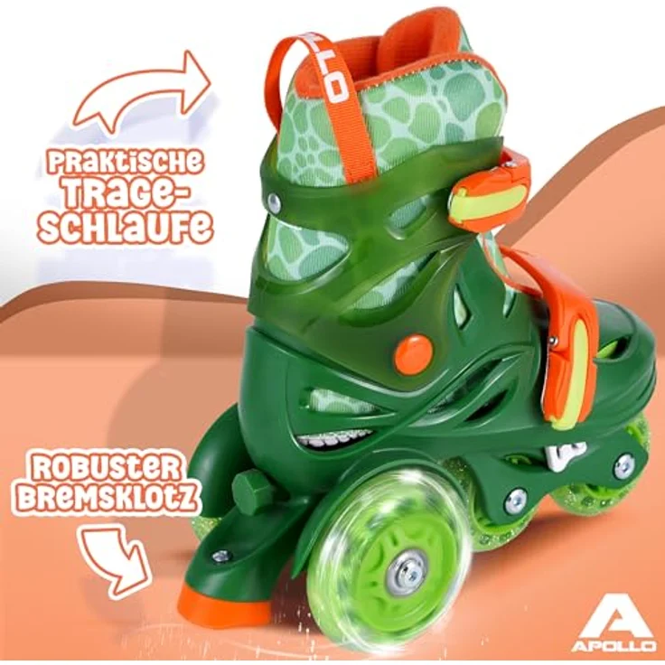 Apollo Kids My 1st Skates, größenverstellbare Kinderrollschuhe mit LED-Rollen, Größe 26–30 – Bild 5