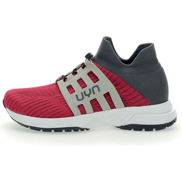 UYN Nature Tune Slip-on Sneaker, Herren Laufschuhe aus Merinowolle, bordeaux/grey, Größe 39