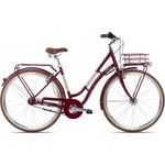 MAXIM La Vita Nexus Damenrad Citybike Tiefeinstieg 28 Zoll dark purple 50, mit 7-Gang Nabenschaltung und Retro-Design
