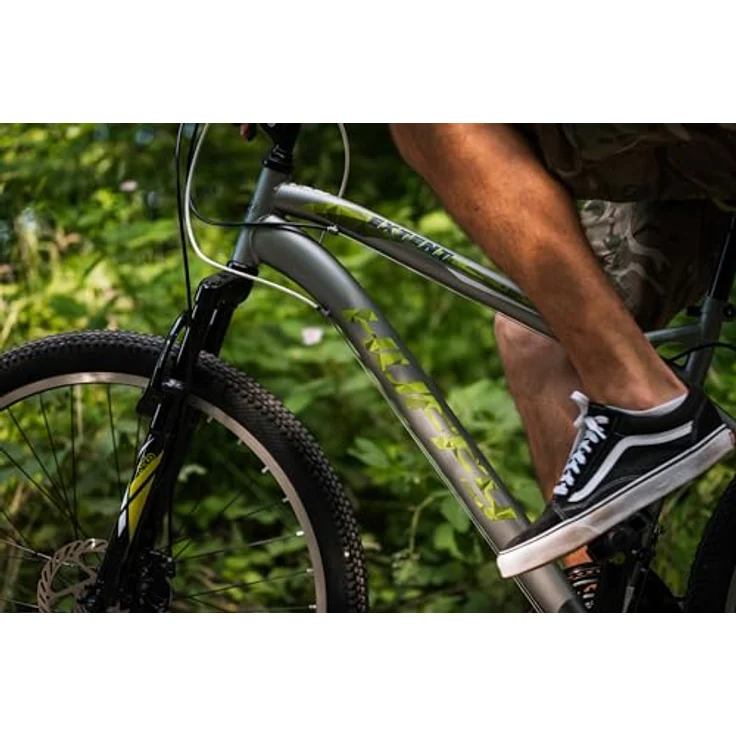 Huffy Extent 26 Zoll Mountainbike, Unisex Fahrrad mit 18-Gang Shimano Schaltung, vorderer Federung und Scheibenbremse, Gunmetal Grau, ab 12 Jahren – Bild 6