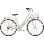 MBM Citybike 28 Zoll New Touch creme, 3-Gang Nabenschaltung, Aluminiumrahmen, V-Bremsen, Trekking Bereifung 700x35 in Braun