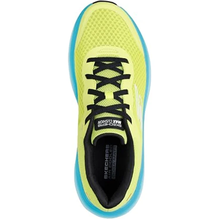Skechers Max Cushioning Herren-Laufschuhe, atmungsaktives Obermaterial, dämpfende Polsterung, Limette (40), Grün – Bild 3