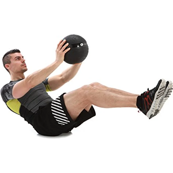Slam Ball 10kg schwarz Medizinball Krafttraining Bootcamp Gewichte schwarz – Bild 2