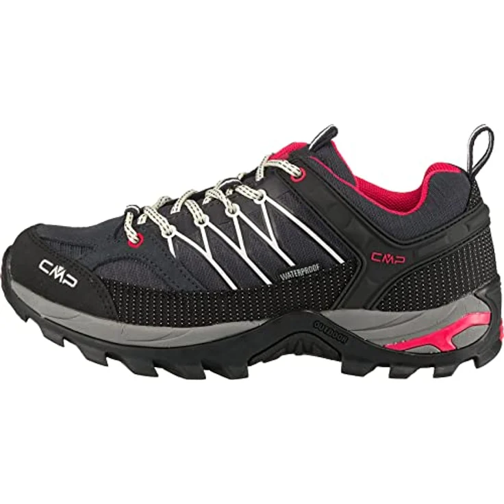 Campagnolo CMP Rigel Low, Damen Wanderschuh, Schwarz, Größe 41, Mesh-Obermaterial, Schnürer, Gummi-Sohle – Bild 3