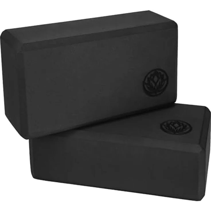 VonBueren Yoga Block 2er Set, EVA Yogablöcke 22 x 12 x 7,5 cm, rutschfest und stoßabsorbierend für optimale Stabilität – Bild 1