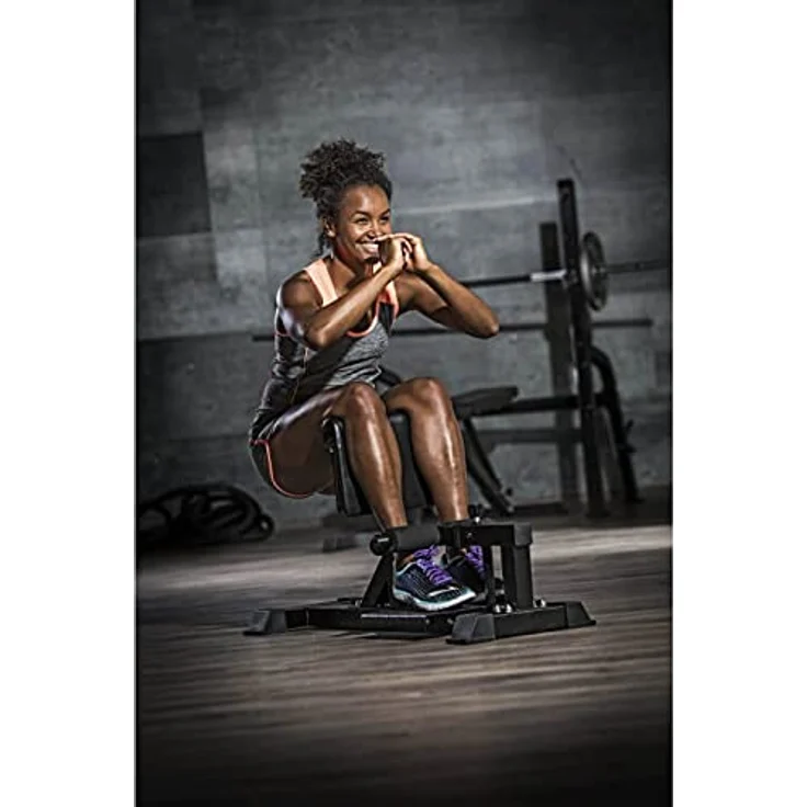 GORILLA SPORTS® Sissy Squat Kniebeugentrainer - verstellbar, bis 130 kg Belastbar, 101x37,5x49,5-59,5cm, Schwarz - Beintrainer Maschine, Bench, Kniebeuger, Fitnessgerät für Zuhause, Fitness – Bild 5