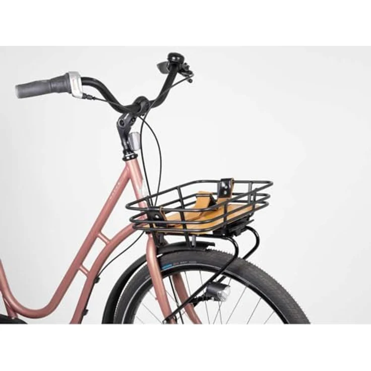 Atran Velo AtranVelo Epic Retro AVS Vorderradkorb, Schwarz/Braun, Volumen 7 l, 26.5 x 36.5 x 7 cm, inkl. AVS Systemadapter – Bild 4