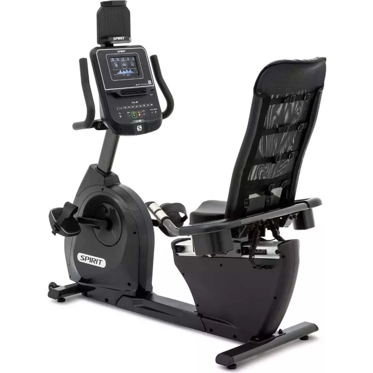 Spirit Fitness XBR95, Liegeergometer mit 10 Programmen, 40 Widerstandsstufen, ergonomischem Sitz und Bluetooth, schwarz