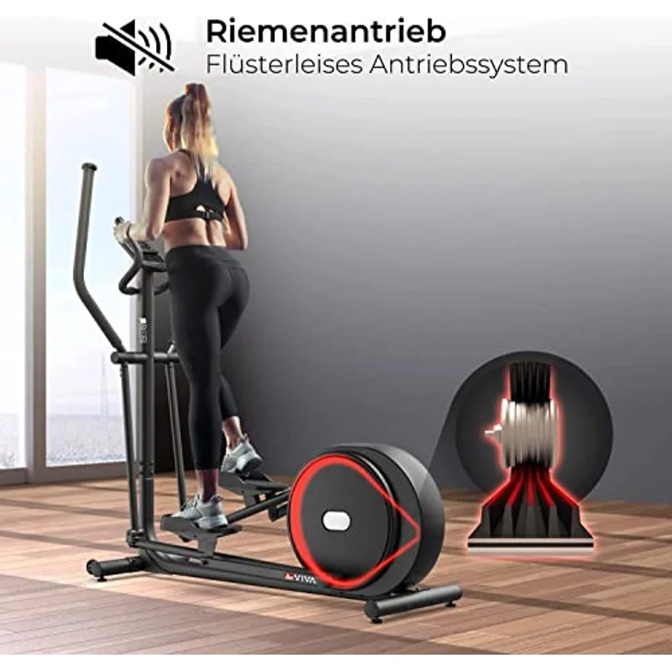 AsVIVA C29 BT Crosstrainer I 15 kg Schwungmasse I Leiser Riemenantrieb & Magnetbremssystem I Elektronisch Einstellbarer Widerstand I Ausdauertraining I Max. Gewichtsbelastung 120 kg – Bild 2