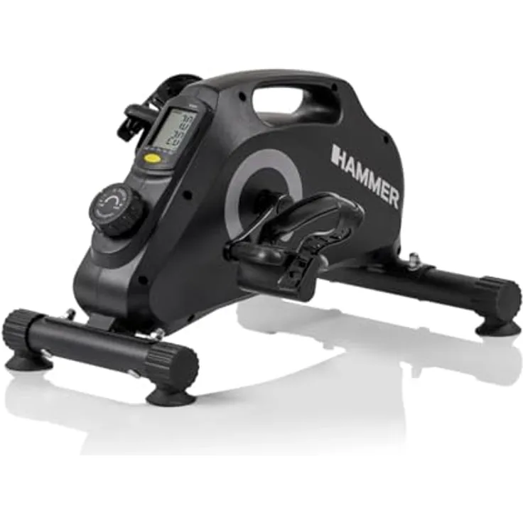 HAMMER Pedaltrainer Magnet, Arm und Beintrainer, Heimtrainer, Mini Fitnessbike für Zuhause, Sportgerät, Mini Bike, Bewegungstrainer für Senioren, Fitnessgerät für Büro