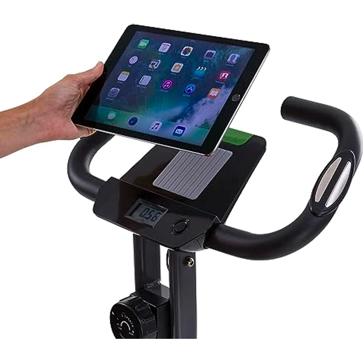Tunturi Cardio Fit B20 X Bike Heimtrainer Fahrrad klappbar/Fitnessfahrrad/Hometrainer Fahrrad Trainer mit LCD-Bildschirmanzeige und Tablethalterung - Schwarz – Bild 3