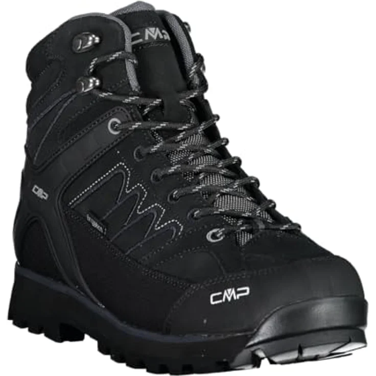 CMP Moon Mid WP, Wasserdichte Bergwanderschuhe für Einsteiger mit mittelhoher Schafthöhe und Vibram Tsavo Sohle, schwarz, Größe 45 – Bild 2