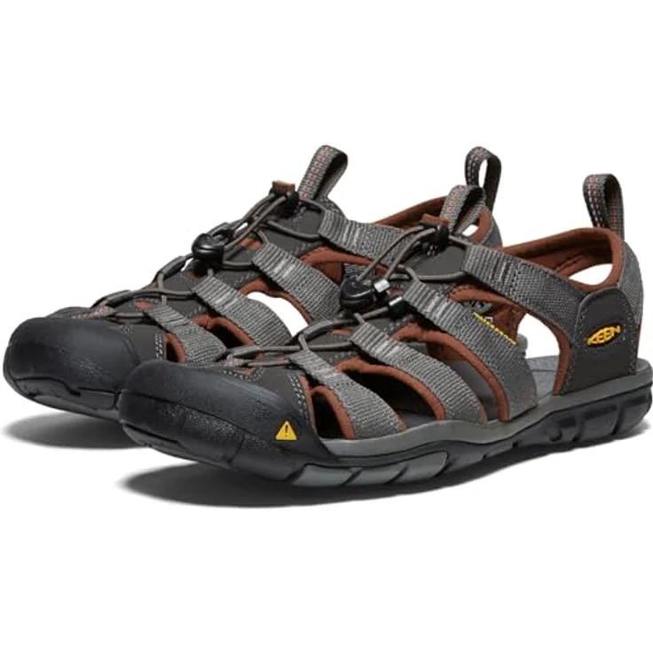 KEEN Clearwater CNX, Herren Sandale in Braun mit Zehenschutz und abriebfester Gummisohle, Größe 42 – Bild 4