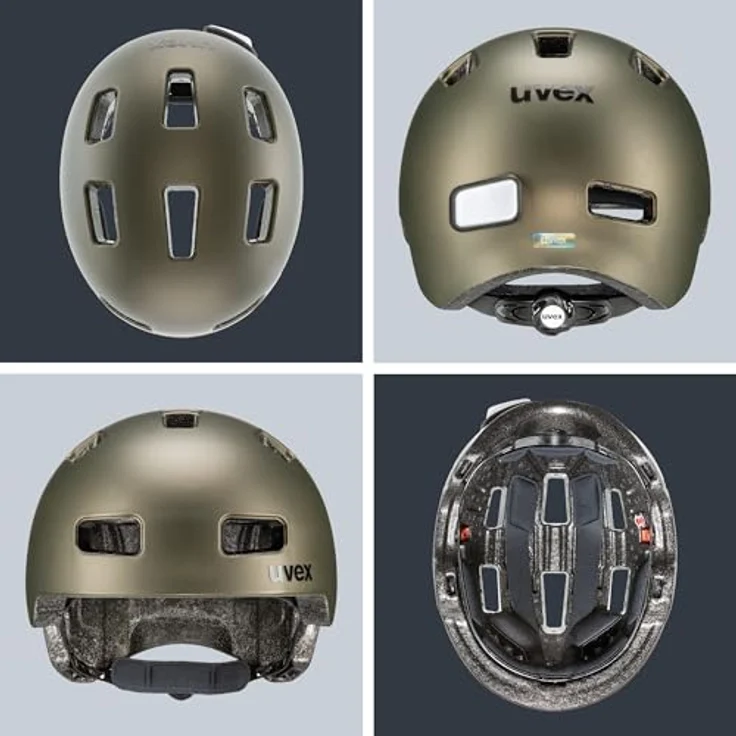 Uvex City 4 Fahrradhelm, urbaner Helm mit 10 Belüftungsöffnungen, individueller Größenanpassung und integriertem LED-Rücklicht – Bild 4