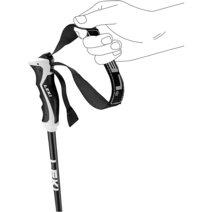 LEKI Neolite Skistöcke, Aluminium, Anthracite-Black-Bright Red, 120 cm für Männer – Bild 3