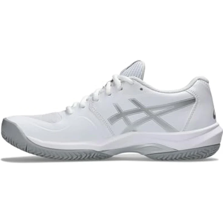 Asics Game FF 1042A282101, Tennisschuhe für Sandplatz mit optimalem Grip, Weiß/Silber – Bild 4
