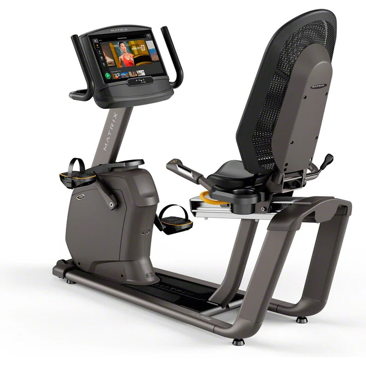 Sport-Tec Matrix Liegeergometer R50 mit XIR Konsole, 16" HD-Touchscreen, WLAN, Bluetooth, 30 Stufen Widerstand, Comfort Arc Sitz, schwarz