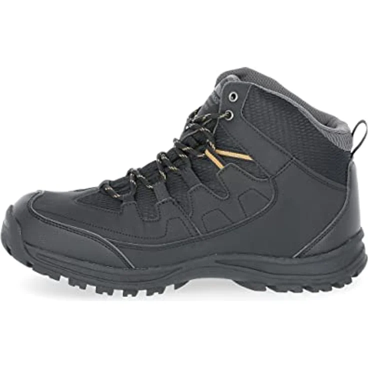 TRESPASS Finley, Aktive Wanderschuhe für Männer, Schwarz, Größe 46 mit rutschfester Sohle und herausnehmbarer Innensohle – Bild 4