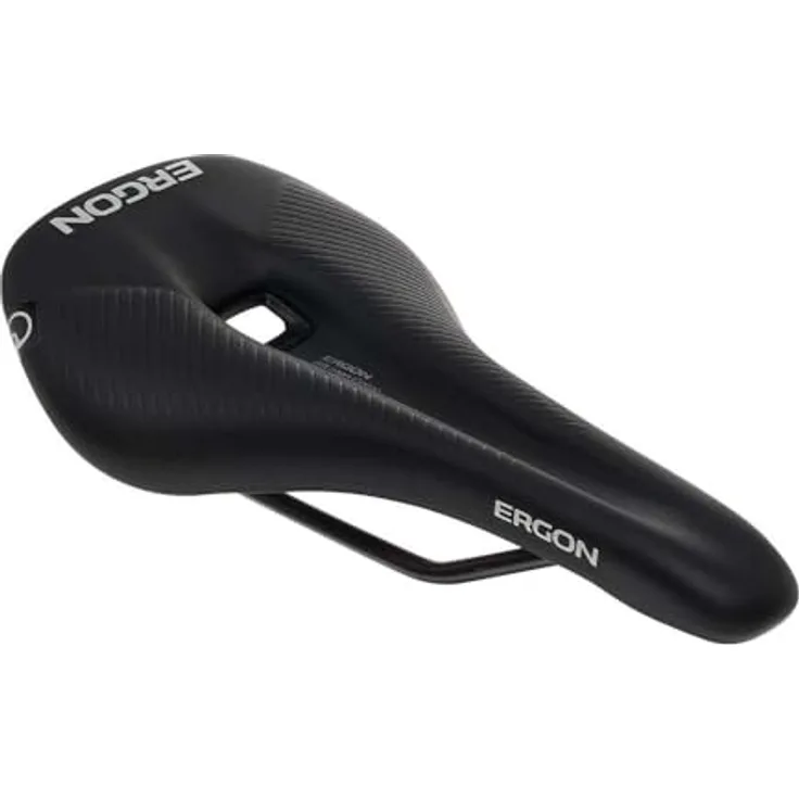 Ergon SR Comp Men, Fahrradsattel für Männer mit Entlastungskanal und OrthoCell-Inlays, flach und gepolstert
